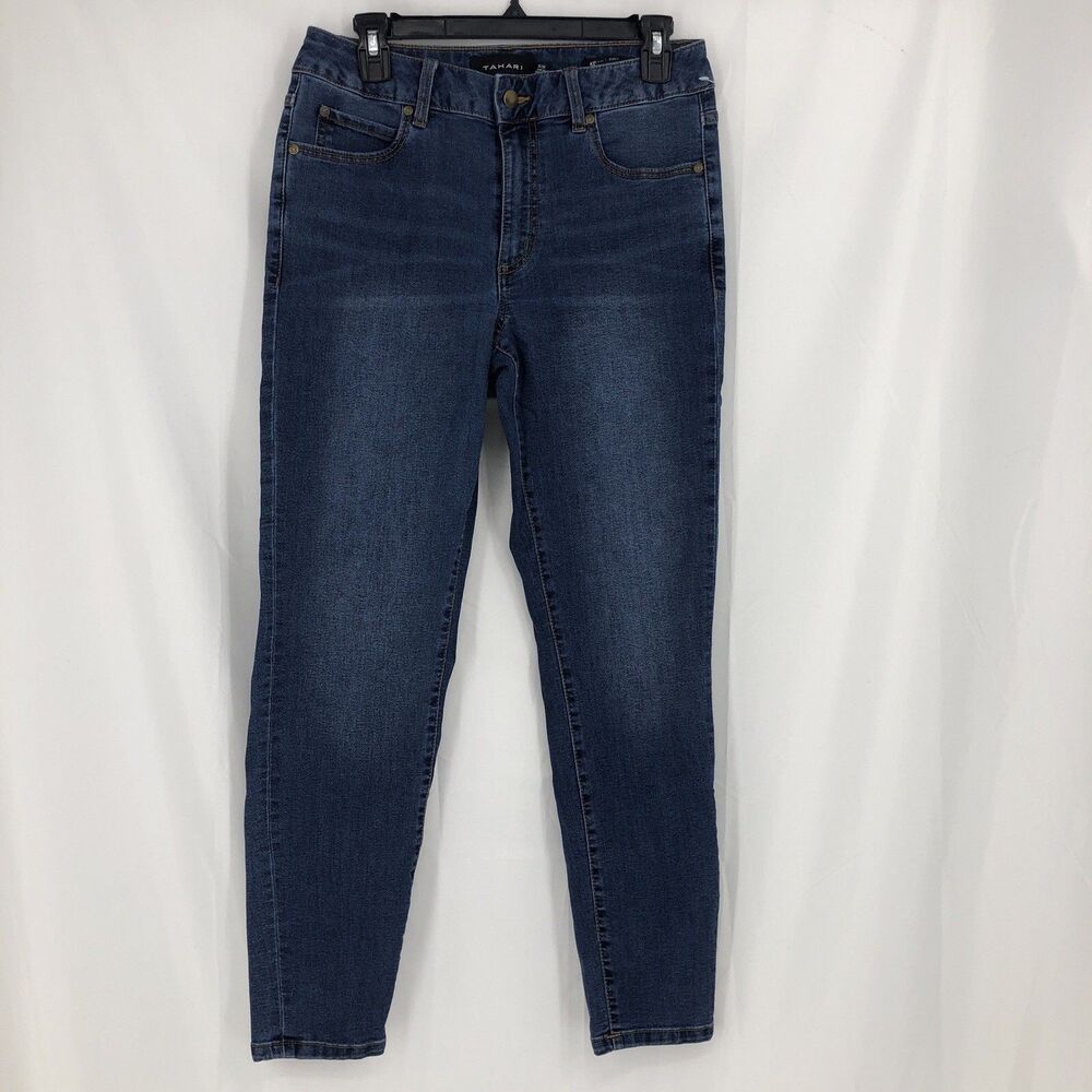 Tahari Womens Premium Dream Denim Kelly Classic Mid  Rise Skinny Jeans 10/30